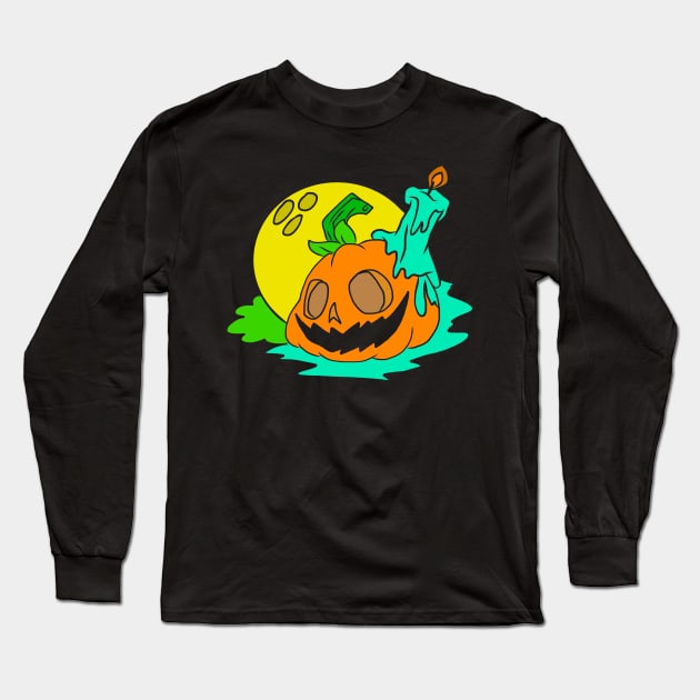 Halloween pictures on t-shirt for kids pumpkin Long Sleeve T-Shirt by KK-Royal